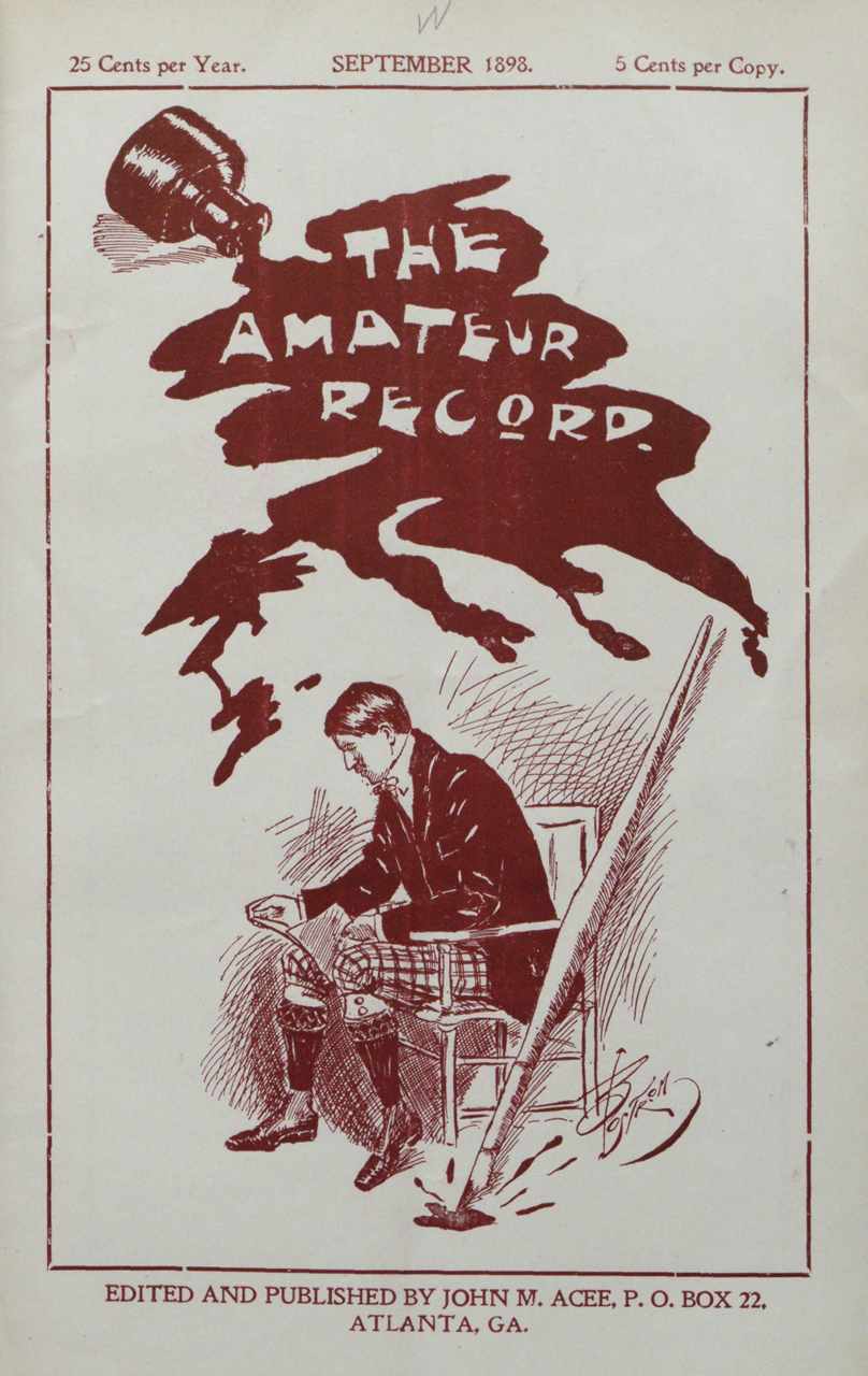 Sourced from Amateur Newspapers from the American Antiquarian Society a unique digital primary source collection supporting the study of youth culture in the 19th century.